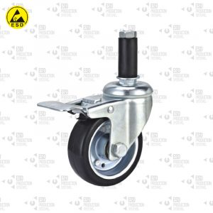 ESD Stem, Swivel Casters with Brake